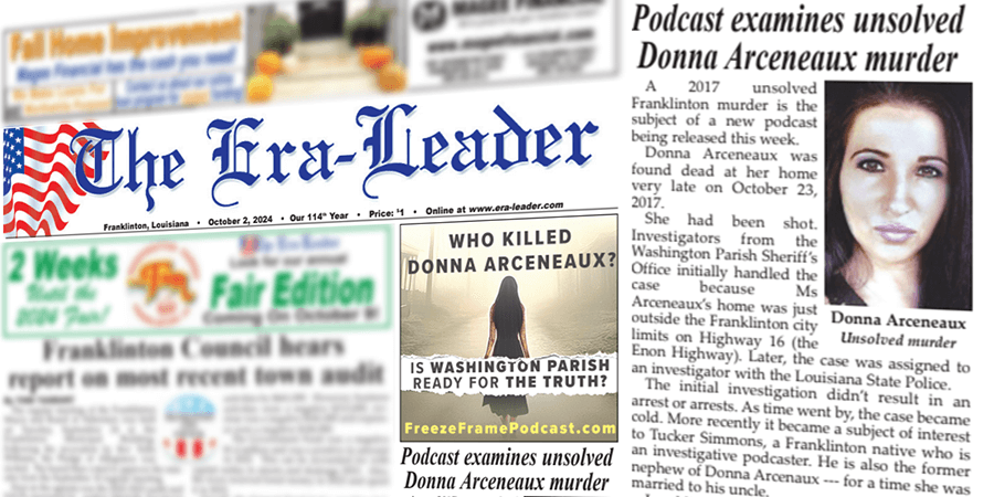 The Era-Leader:  Podcast examines unsolved Donna Arceneaux murder